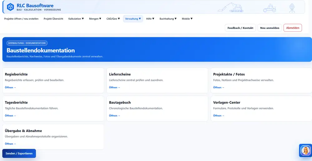 RLC Bausoftware Verwaltung